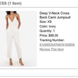 Express white jumpsuit